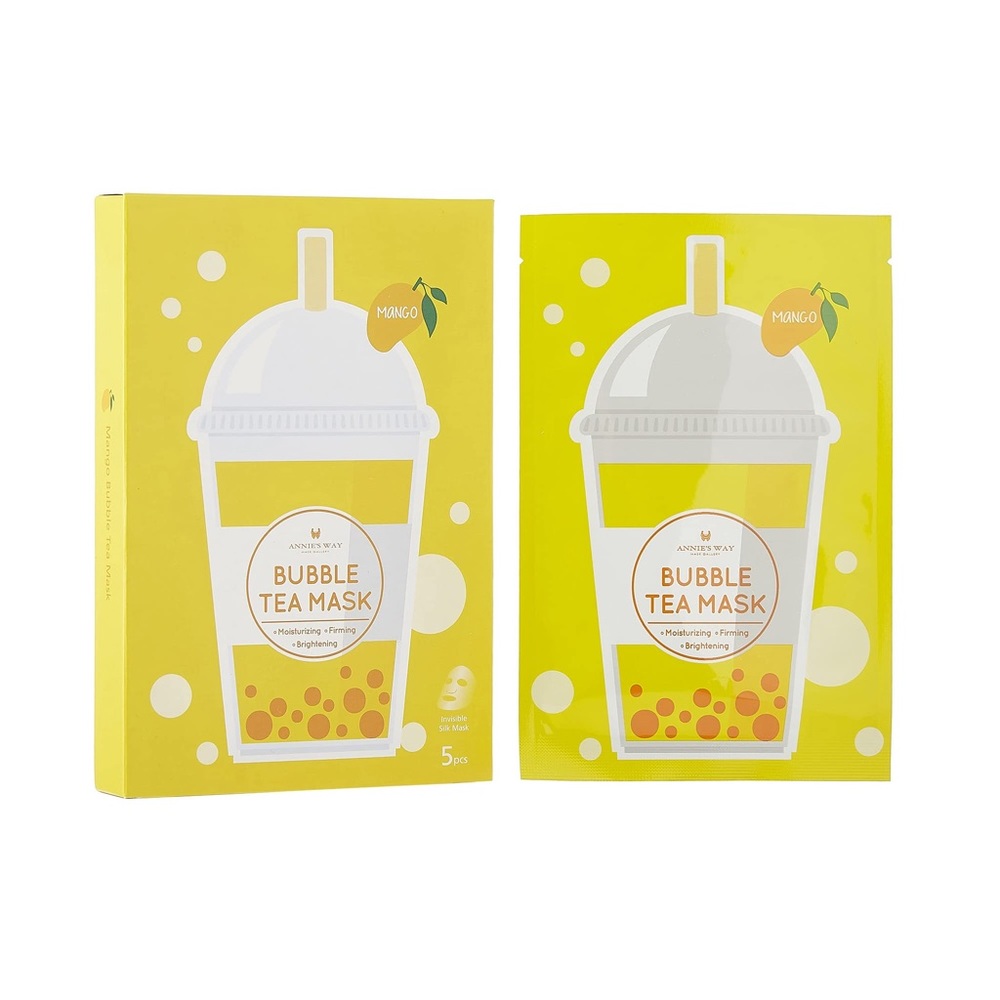 Brand New in Box. Annie’s Way - Mango Bubble Tea Mask. 5 pcs in a box.